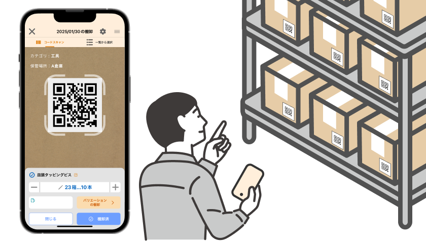 zaicoのスマホスキャン機能の利用イメージ